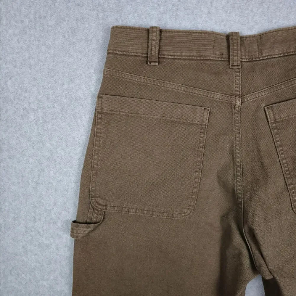 Abercrombie & Fitch Mens 32x28 Brown Canvas Loose Workwear Pants